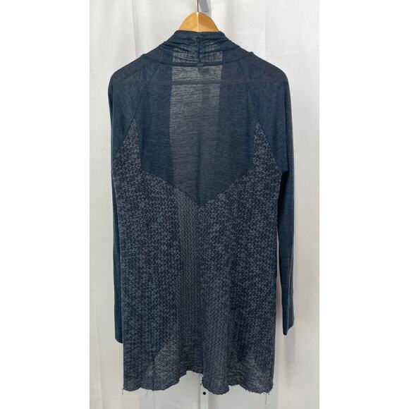 TINY Anthropologie Stratigraphy Cardigan Open Front Tunic Slub Cableknit Size L - Picture 2 of 10